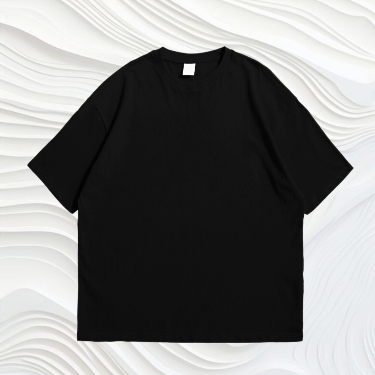 Black Solid Oversized T-shirt