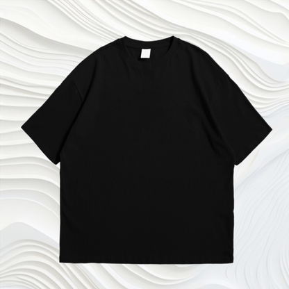 Black Solid Oversized T-shirt