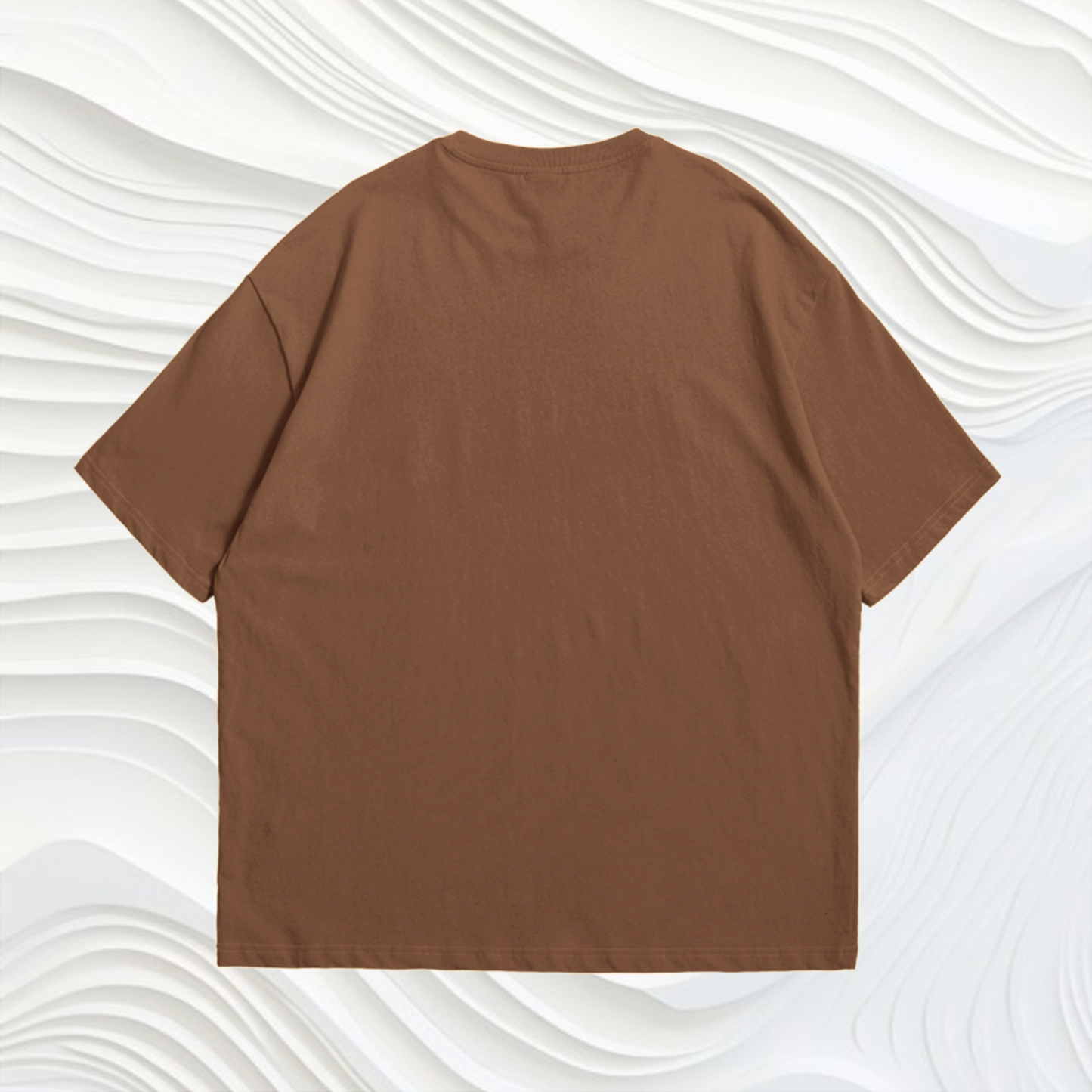 Brown Solid Oversized Tshirt