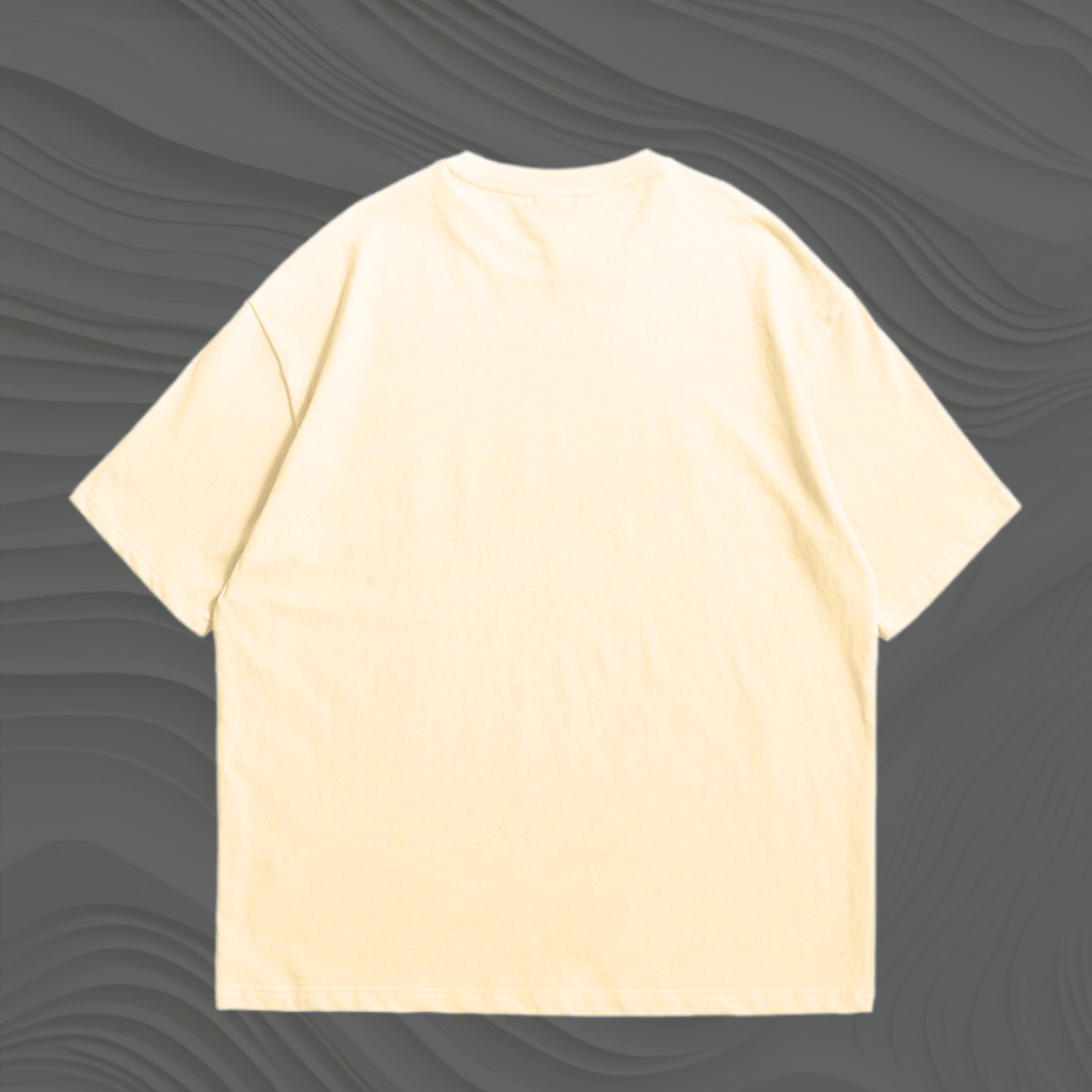 Light Beige Solid Oversize Tshirt