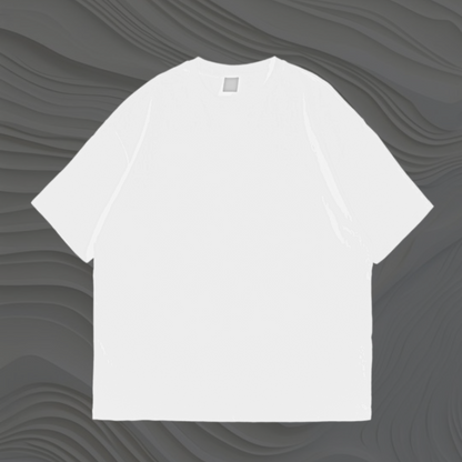 White Solid Oversized Tshirt